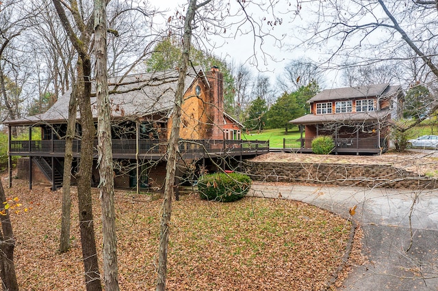 exterior space with a deck