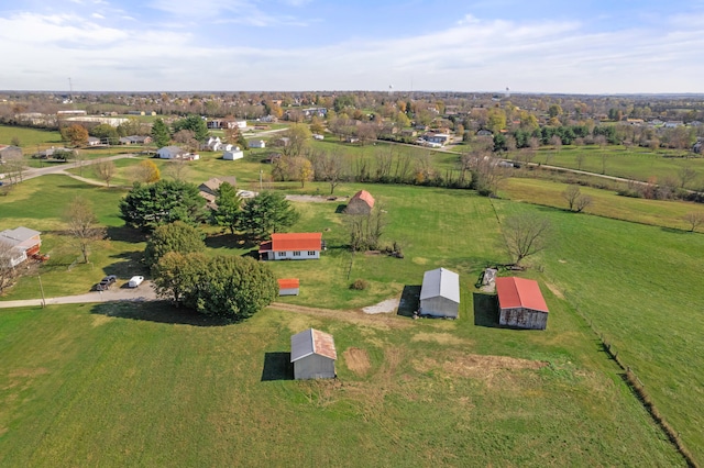 drone / aerial view featuring a rural view