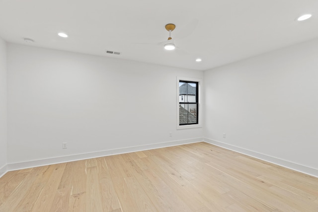 empty room featuring light hardwood / wood-style flooring