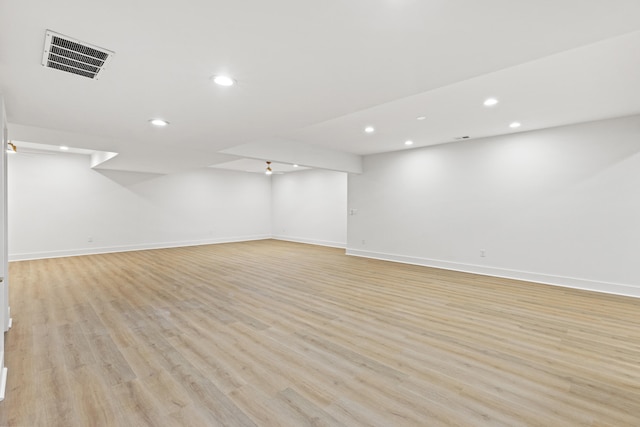 unfurnished room featuring light wood-type flooring