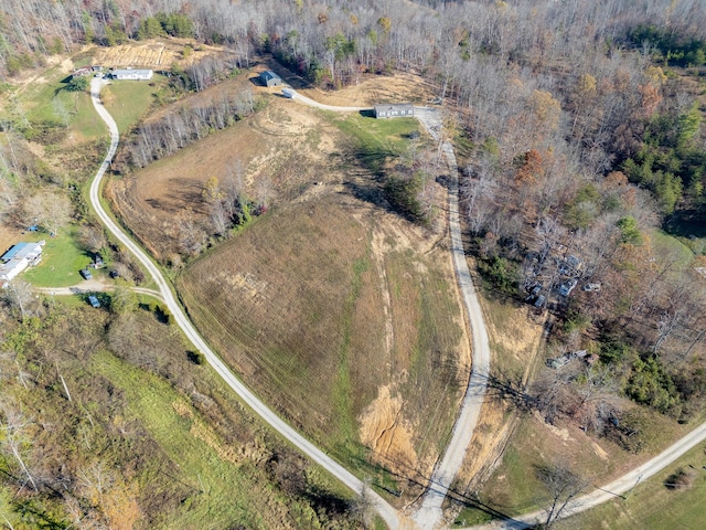 bird's eye view with a rural view