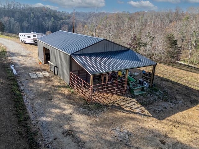 exterior space with an outdoor structure