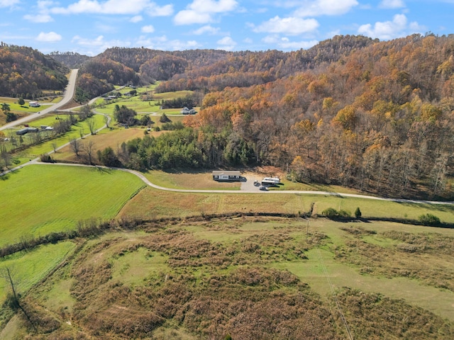 bird's eye view featuring a rural view