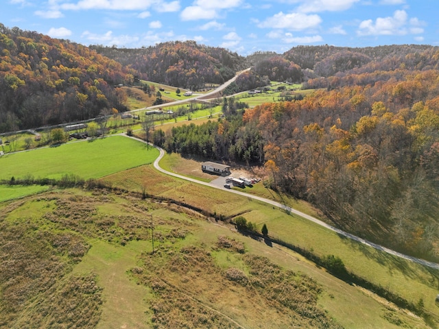 bird's eye view featuring a rural view