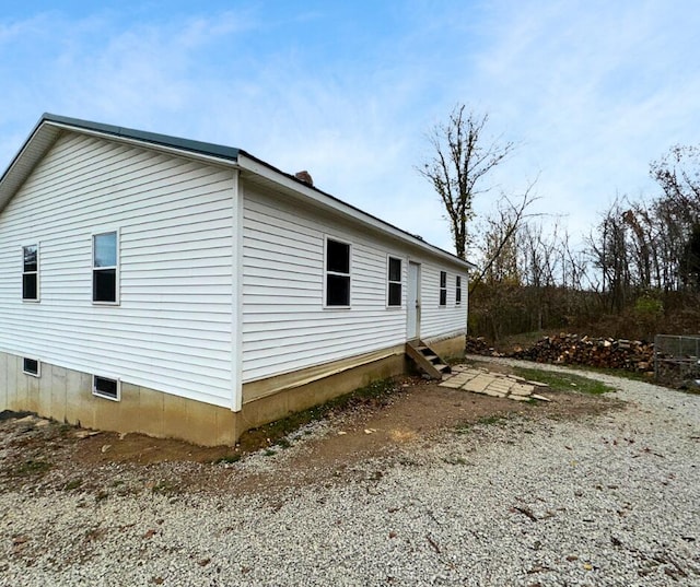 view of home's exterior