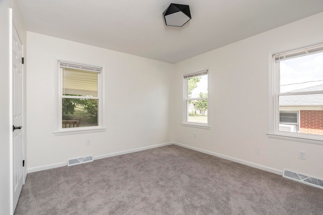 view of carpeted spare room