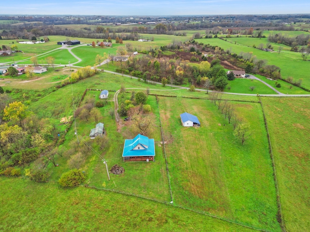 bird's eye view featuring a rural view