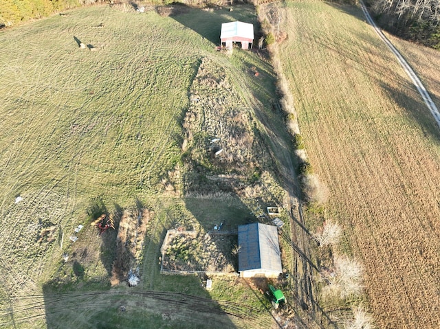 bird's eye view featuring a rural view