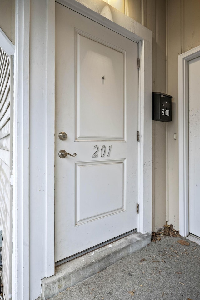 view of doorway to property