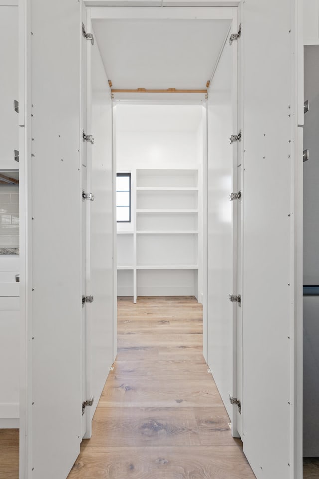 interior space featuring light wood-type flooring