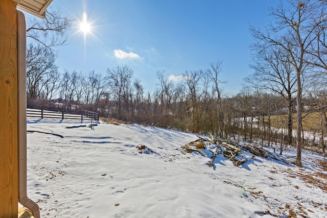 view of snowy yard