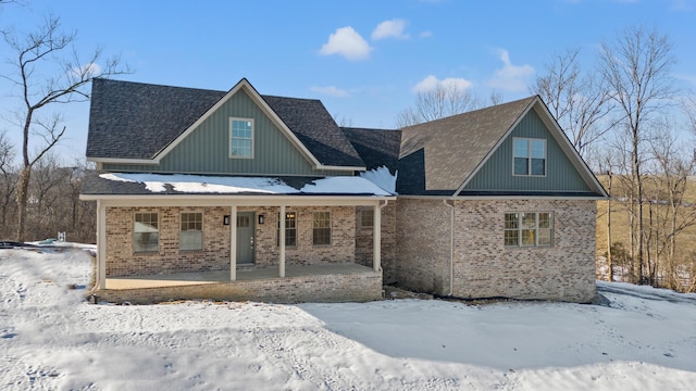 view of front of property with covered porch