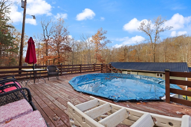 view of wooden deck