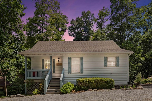 view of front of house featuring covered porch