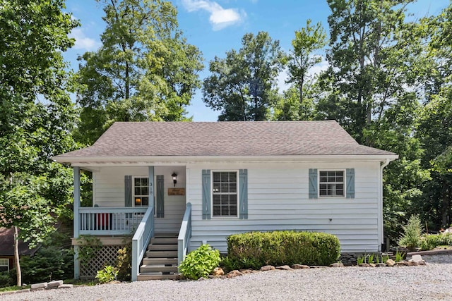 view of front of home featuring a porch