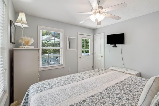 bedroom with ceiling fan