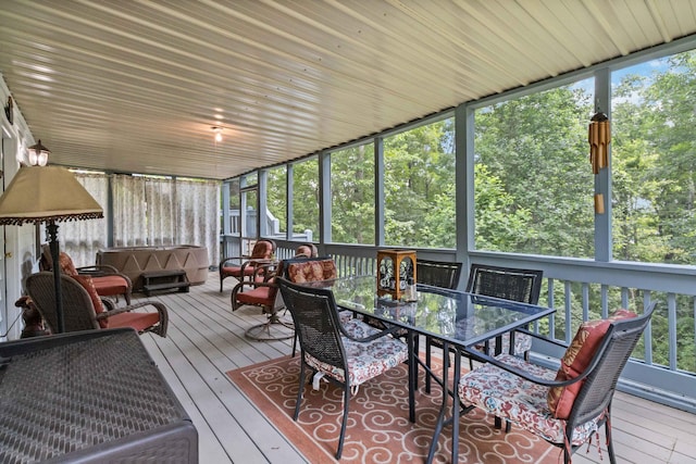 view of sunroom