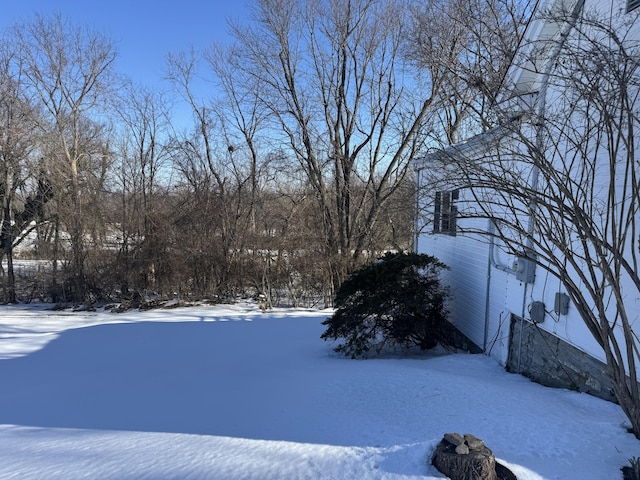 view of snowy yard