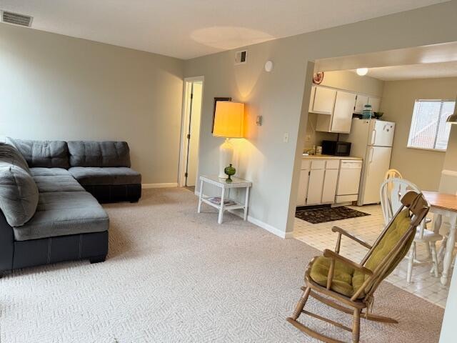 view of carpeted living room