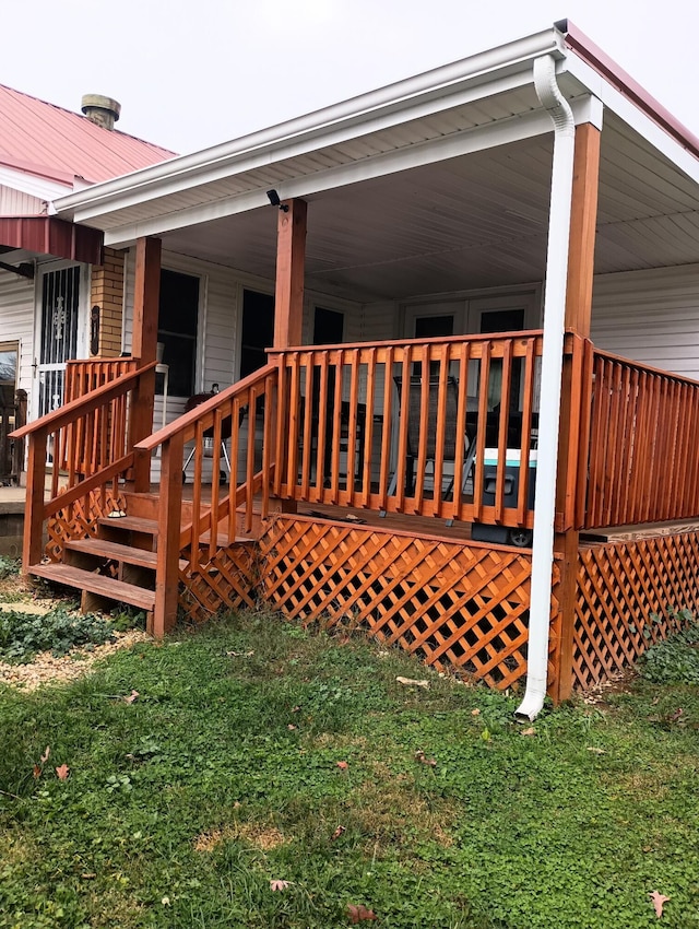 view of wooden deck