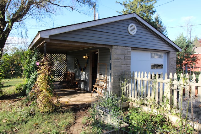 exterior space featuring an outdoor structure