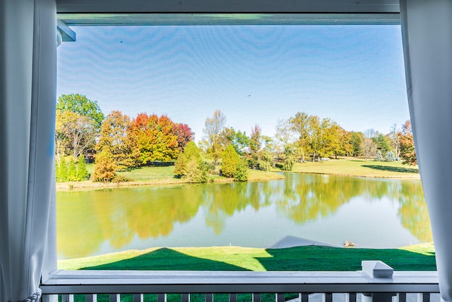 view of water feature