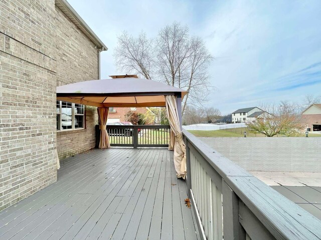 deck with a gazebo