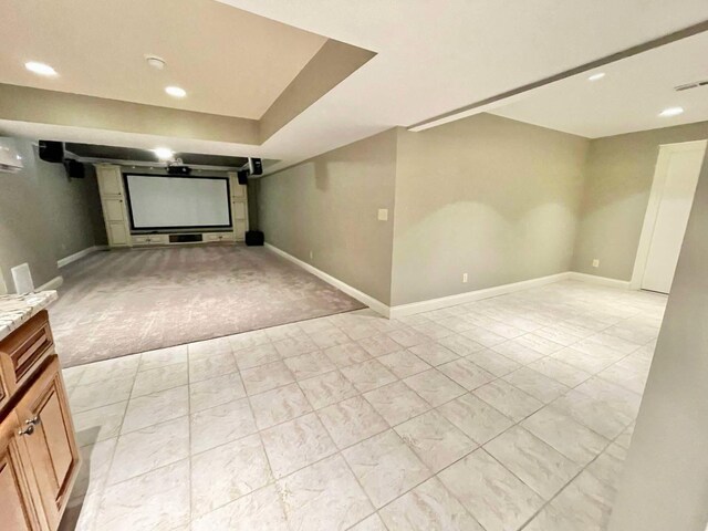 unfurnished bedroom featuring ceiling fan, french doors, and light colored carpet