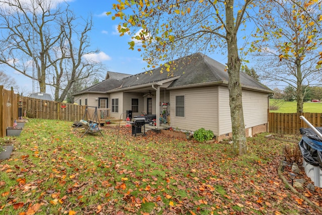 rear view of property with a patio