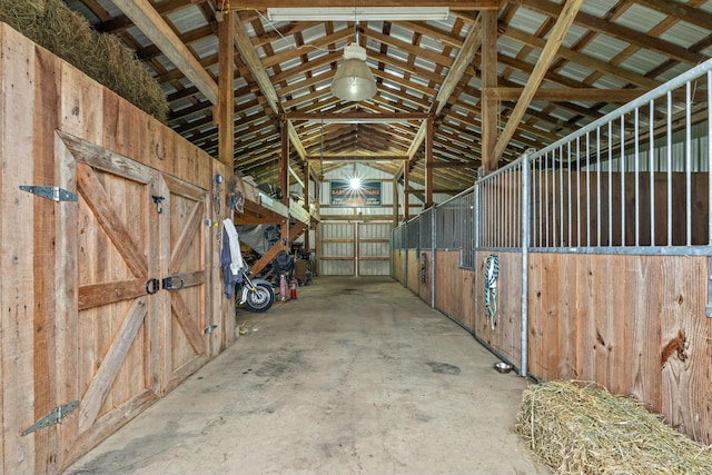 view of horse barn