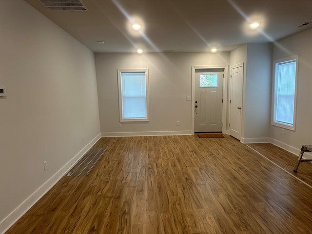 foyer featuring hardwood / wood-style floors