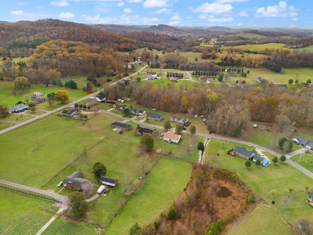 drone / aerial view featuring a rural view