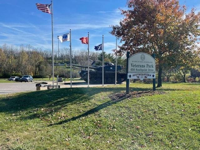 surrounding community featuring a lawn