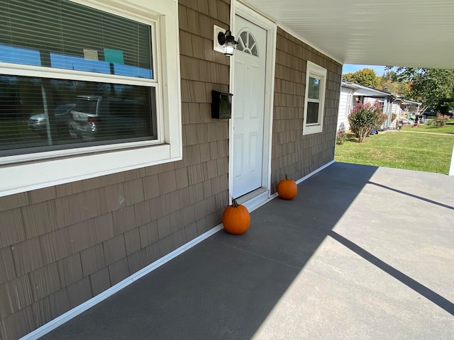 view of patio / terrace with a porch