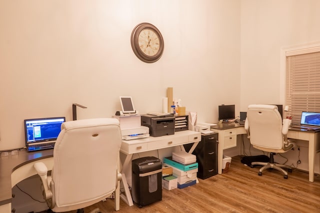office featuring wood finished floors