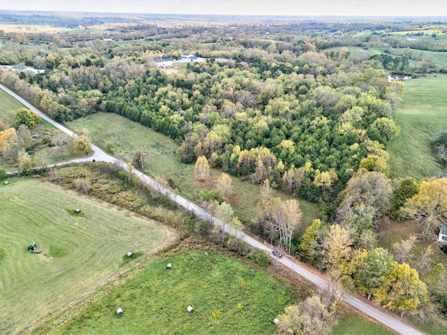 bird's eye view featuring a rural view