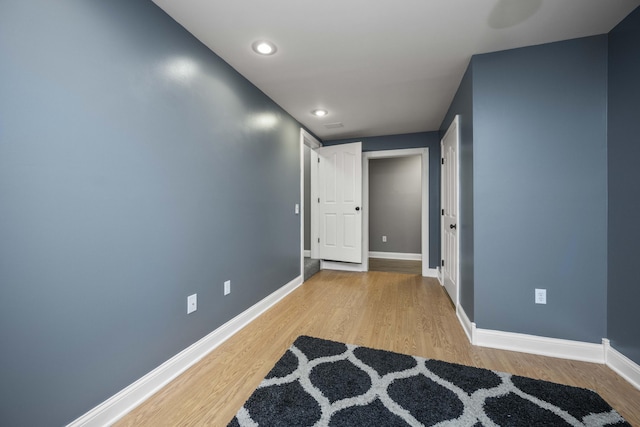 empty room featuring light wood-type flooring