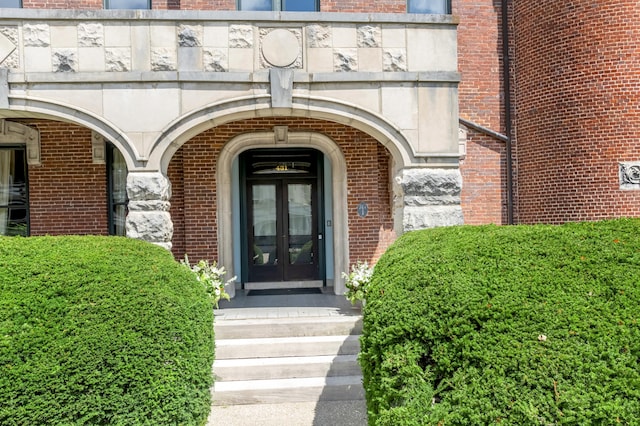 entrance to property with french doors