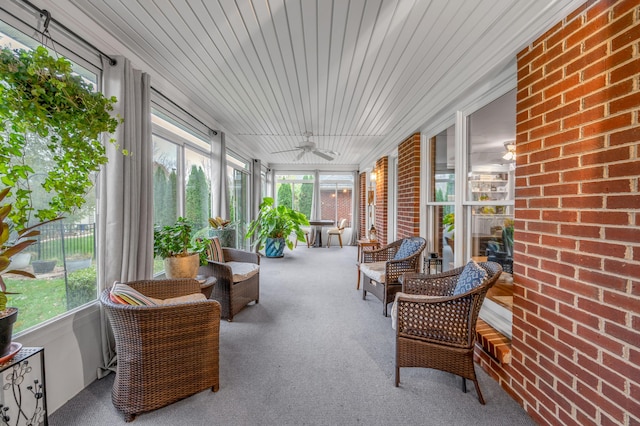 sunroom with plenty of natural light