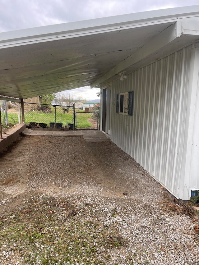 view of patio with a carport