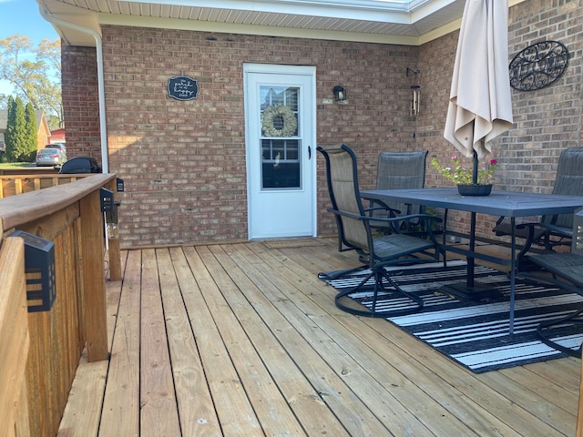 view of wooden deck