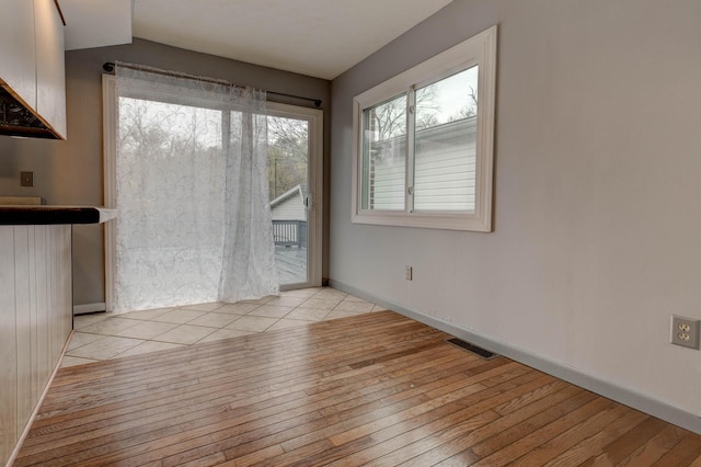 interior space featuring light wood-type flooring