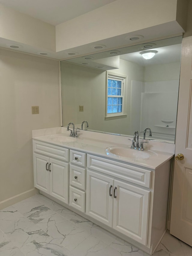 bathroom with vanity