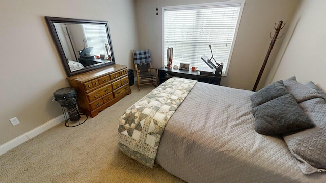 bedroom with carpet floors