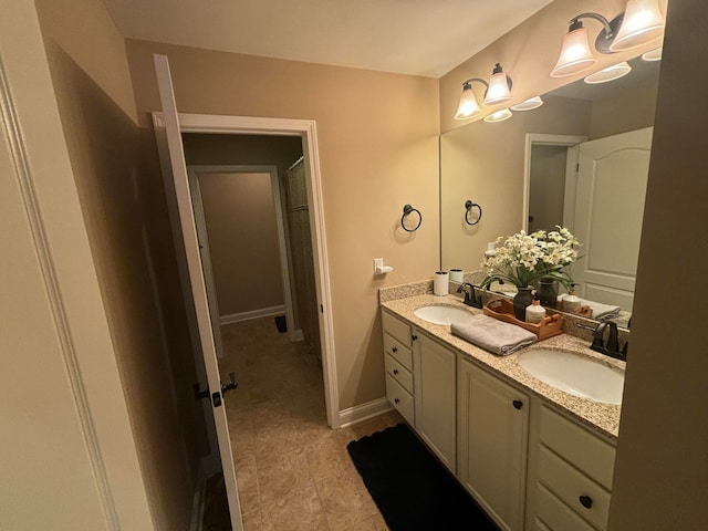 bathroom with vanity