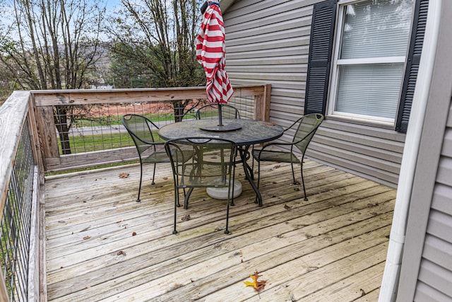 view of wooden terrace