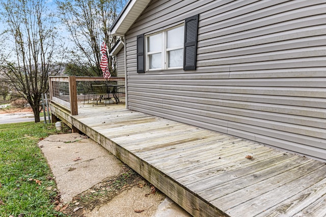 view of wooden deck