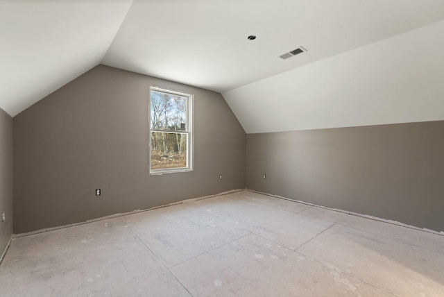 bonus room with lofted ceiling