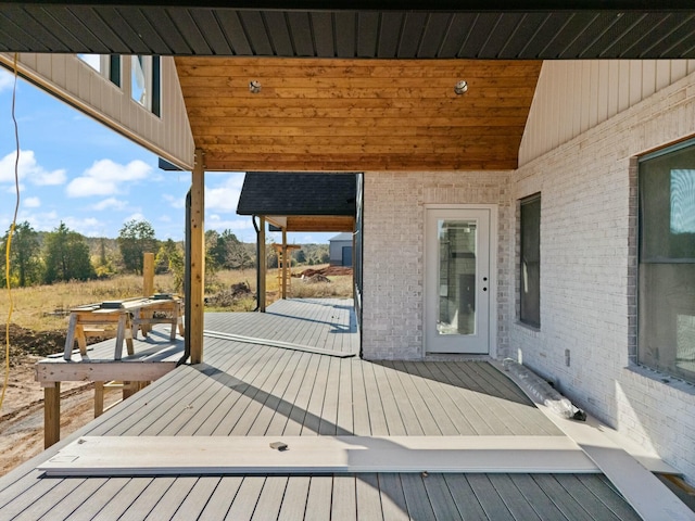 view of wooden deck