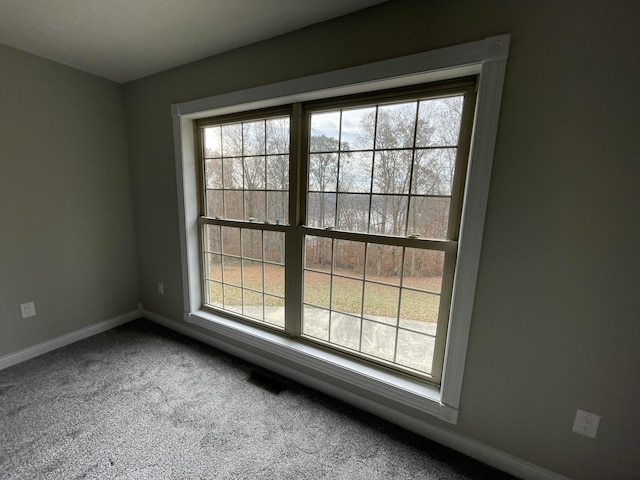 view of carpeted spare room